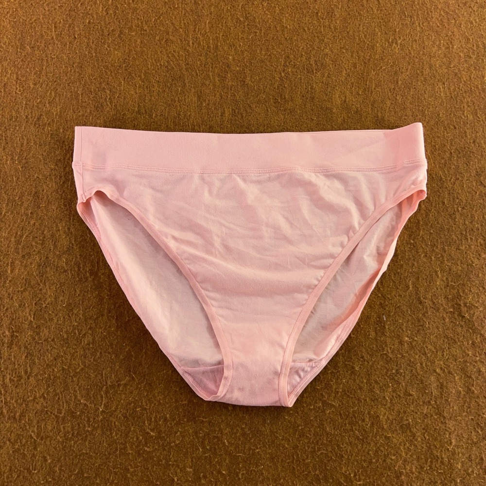 Felina Womens XXL Pink Pima Cotton Stretch Hi-Cut Brief Panty New
